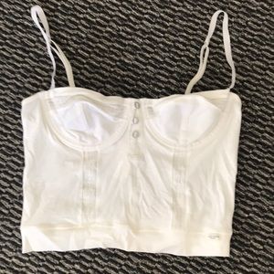 White Wire Bra Crop Top